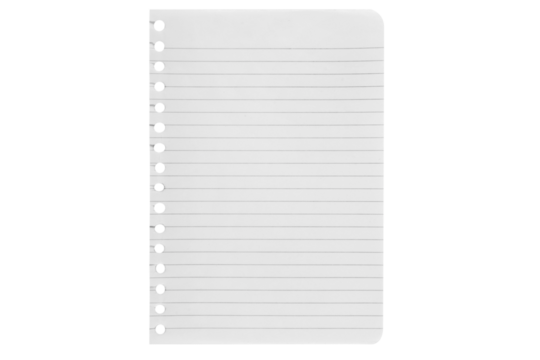 a isolated sheet of paper