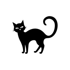 halloween cat vector  silhouette