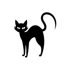 halloween cat vector  silhouette