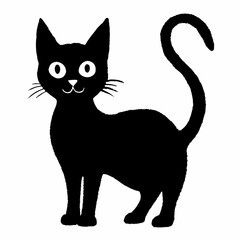 halloween cat vector  silhouette