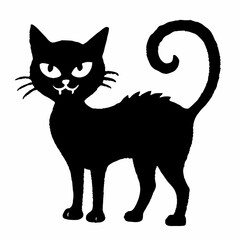 halloween cat vector  silhouette