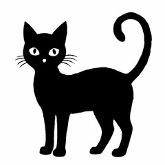 halloween cat vector  silhouette