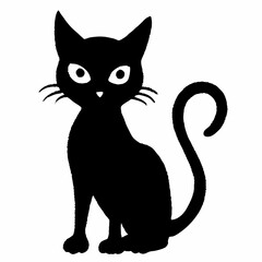 halloween cat vector  silhouette