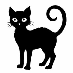 halloween cat vector  silhouette