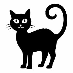 halloween cat vector  silhouette