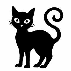 halloween cat vector  silhouette