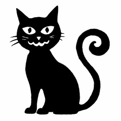 halloween cat vector  silhouette