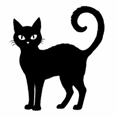 halloween cat vector  silhouette