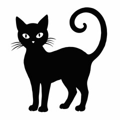 halloween cat vector  silhouette