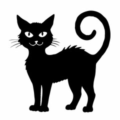 halloween cat vector  silhouette