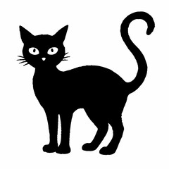 halloween cat vector  silhouette