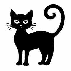 halloween cat vector  silhouette