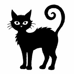 halloween cat vector  silhouette