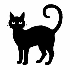 halloween cat vector  silhouette