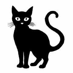 halloween cat vector  silhouette