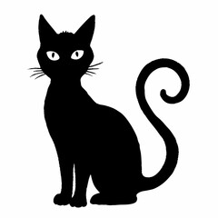 halloween cat vector  silhouette