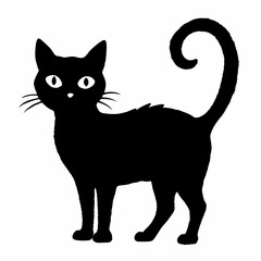 halloween cat vector  silhouette