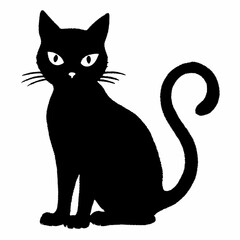 halloween cat vector  silhouette
