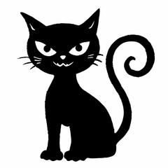 halloween cat vector  silhouette