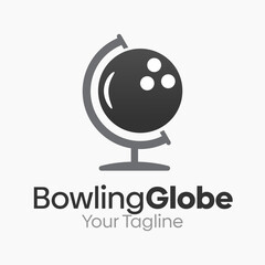 Bowling Globe Logo Design Template. Good for Business, Agency, Community and Organization