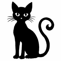 halloween cat vector  silhouette