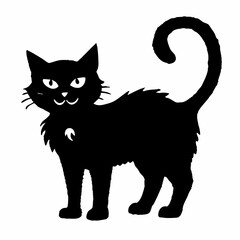 halloween cat vector  silhouette