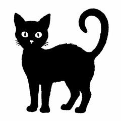 halloween cat vector  silhouette