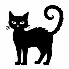 halloween cat vector  silhouette