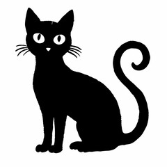 halloween cat vector  silhouette