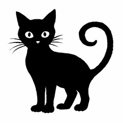 halloween cat vector  silhouette