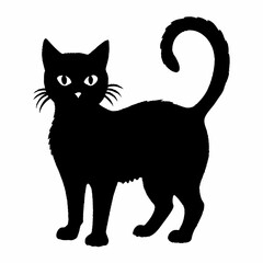 halloween cat vector  silhouette
