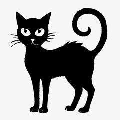 halloween cat vector  silhouette