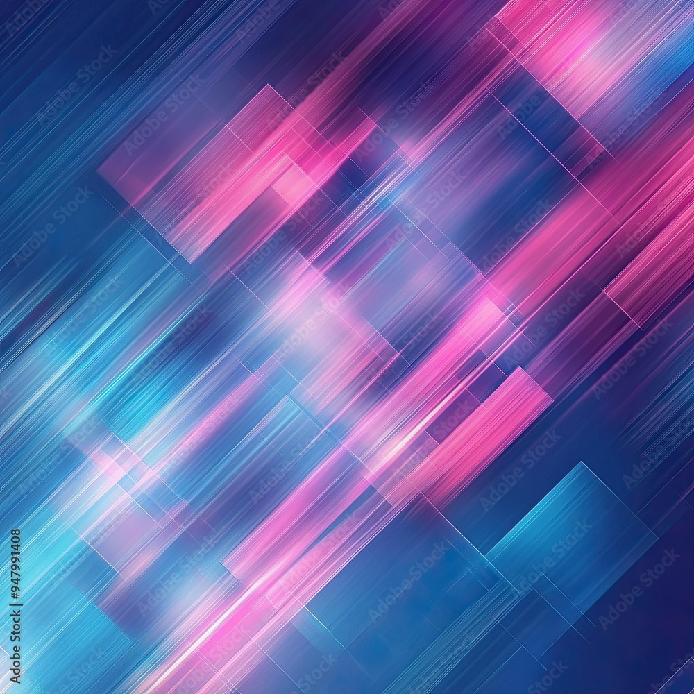 Poster dynamic abstract background with vibrant pink and blue lines creating a modern digital aesthetic, pe
