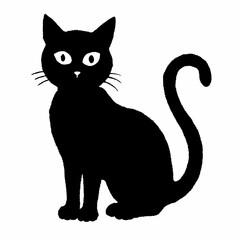 halloween cat vector  silhouette