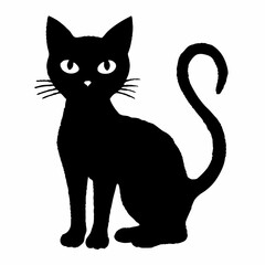 halloween cat vector  silhouette