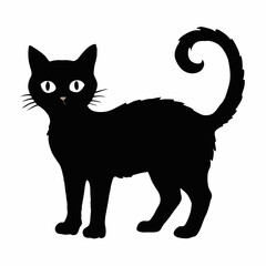 halloween cat vector  silhouette