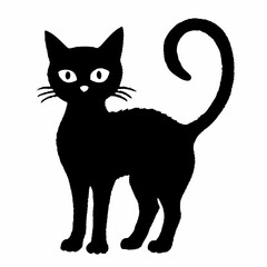 halloween cat vector  silhouette