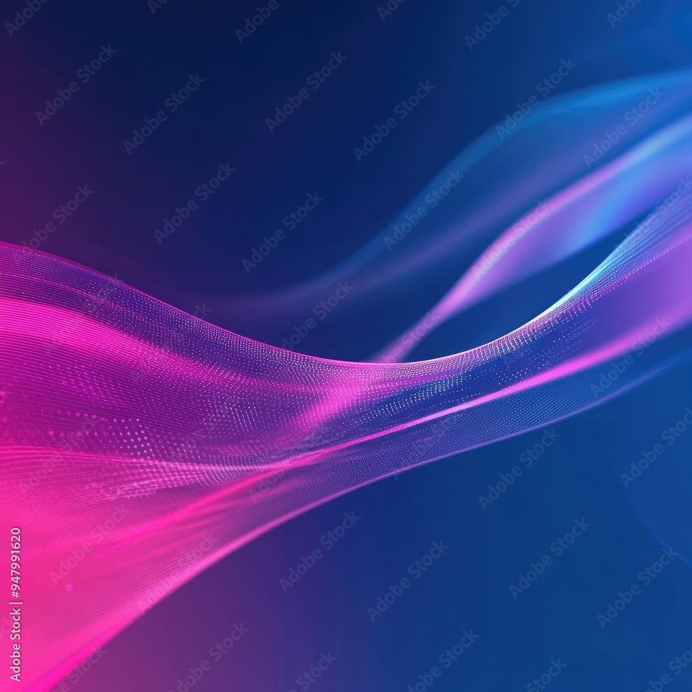 Poster abstract colorful wave design with pink and blue hues creating a dynamic and fluid visual effect. pe
