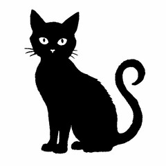halloween cat vector  silhouette