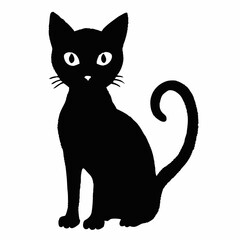 halloween cat vector  silhouette