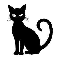 halloween cat vector  silhouette