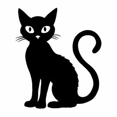 halloween cat vector  silhouette