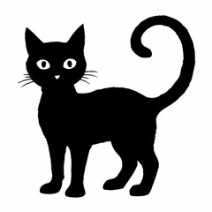 halloween cat vector  silhouette