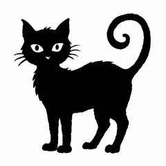 halloween cat vector  silhouette