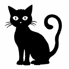 halloween cat vector  silhouette