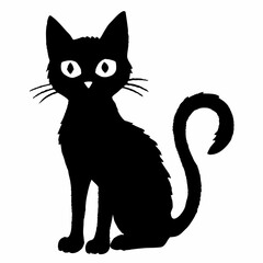 halloween cat vector  silhouette