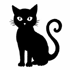 halloween cat vector  silhouette
