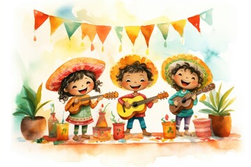 Guitar representation togetherness performance.