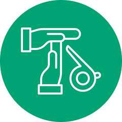 Time out line circle icon