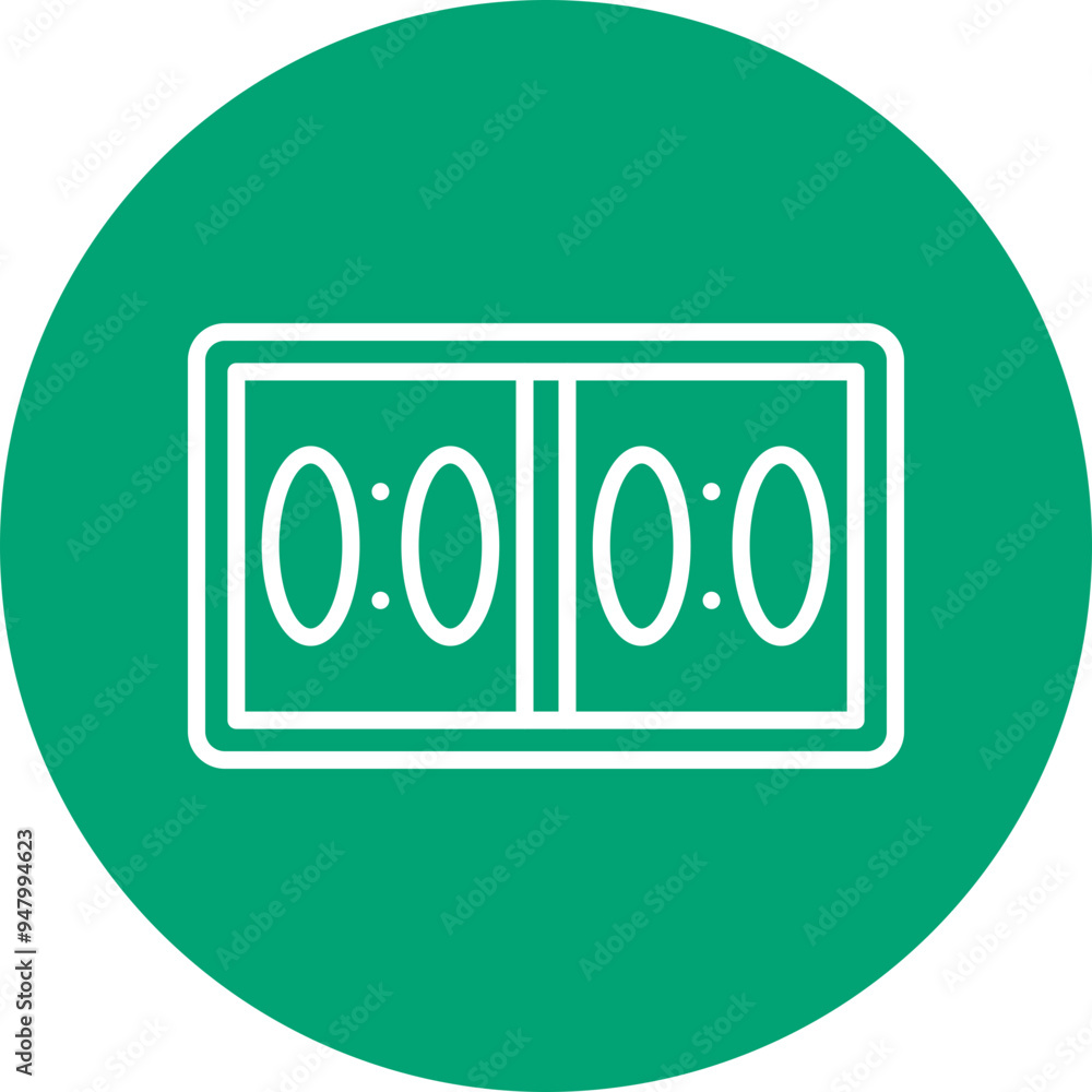 Sticker scoreboard line circle icon